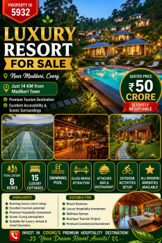 luxury resort property for sale near madikeri coorg