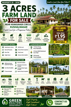 Agricultural/Farm Land for Sale in Krishnarajanagar, Mysore (3 Acre)