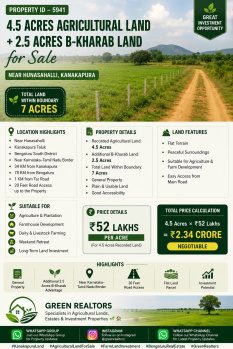 4.5 acres agricultural land for sale