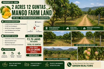2 acres 12 guntas mango farm land or sale