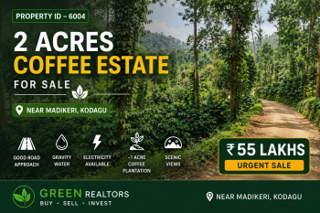 2 acres coeffe estate for sale near madiekeri kodagu