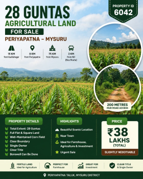 28 guntas agricultural land for sale mysuru