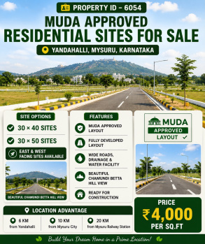 MUDA approved residential site for sale near mysore