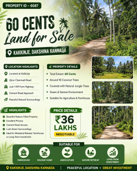 60 cents land for sale near dakshina kannada