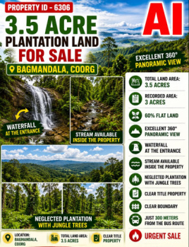 3.5 acres plantation for sale near coorg