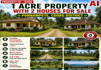 1 acre property for sale near coorg ponnapete coorg