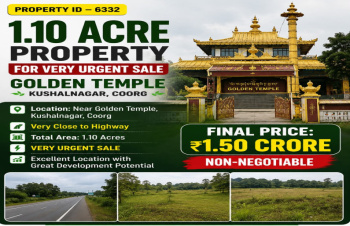 1.10 acres property for very urgent sale golden temple kushalaganara