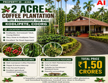 2 acres coeffe plantation for sale near coorg
