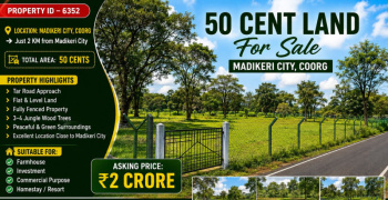 50 cents land for sale near madikeri city