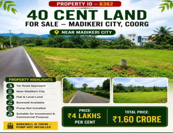40 cents land for sale near madikeri city