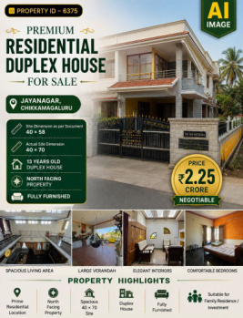 premium residential duplex for sale near cchikkamagaluru