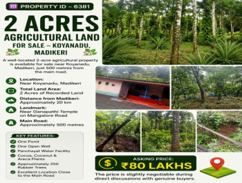2 acres agricultural land for sale