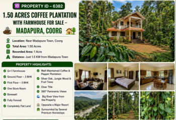 1.50 acres coeffe plantation with farmhouse for sale