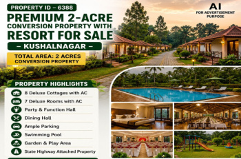 premium 2 acres conversion property with resort  for sale
