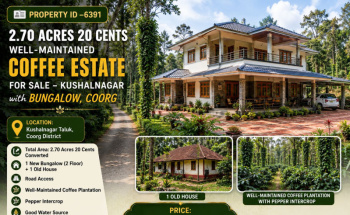 2.70 acres well maintained coeffe estate for sale near kushalanagara