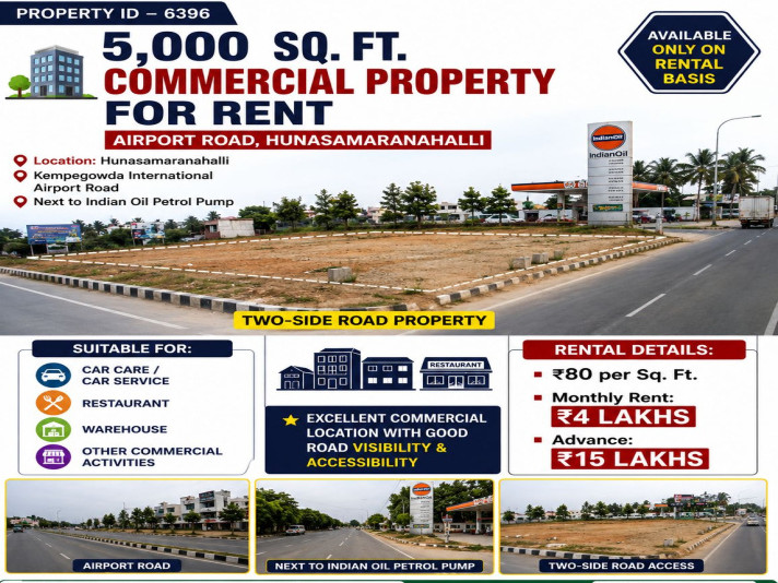 5000 Sqft Commercial Property For Rent