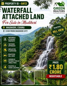 waterfall attached 4.5 acres land for sale