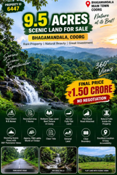 9.5 acres scenic land for sale near madikeri coorg