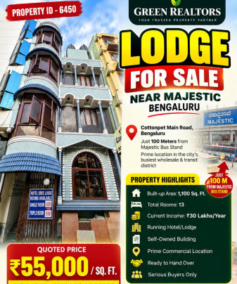 Hotel & Restaurant for Sale in Majestic, Bangalore (1100 Sq.ft.)