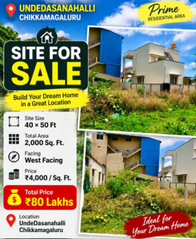 Commercial Lands /Inst. Land for Sale in Uppalli, Chikmagalur (2000 Sq.ft.)
