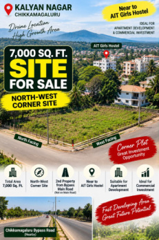 7000 sqft corner site for sale