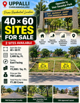 Commercial Lands /Inst. Land for Sale in Uppalli, Chikmagalur (2400 Sq.ft.)