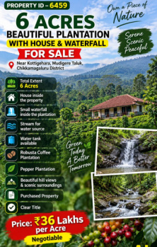 6 acres beautiful plantation with house for sale