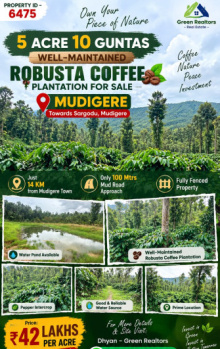 5 acres 10 guntas well maintained robusta well maintained