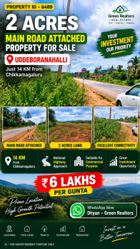 2 acres main road attached property for sale