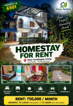 2000 Sq.ft. Commercial Lands /Inst. Land for Rent in Madikeri, Kodagu
