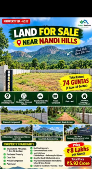 1 acres 34 guntas land for sale