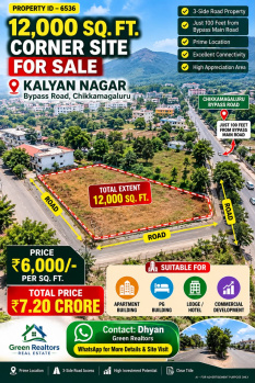 12000 sqft corner site for sale