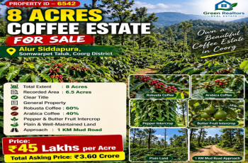 8 acres coeffe estate for sale