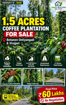 1.5 acres coeffe plantation for sale