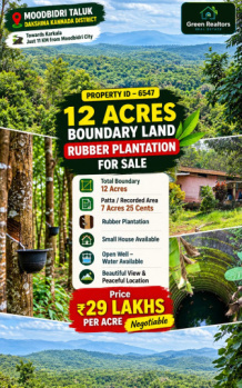 12 acres boundary rubber plantation for sale