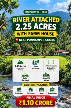 river attached 2.25 acre property for sale