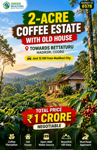 Commercial Lands /Inst. Land for Sale in Madikeri, Kodagu (2 Acre)