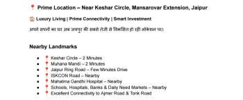 Property for sale in Mansarovar Extension, Jaipur