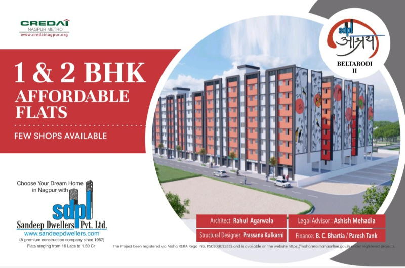 Flats & Apartments for Sale in Bel Tarodi, Nagpur (525 Sq.ft.)