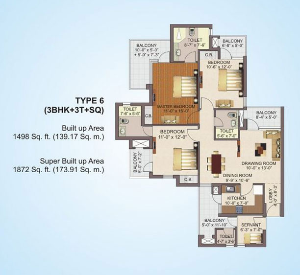 3 BHK Flats & Apartments for Sale in Sector 16B, Greater Noida (1172 Sq.ft.)