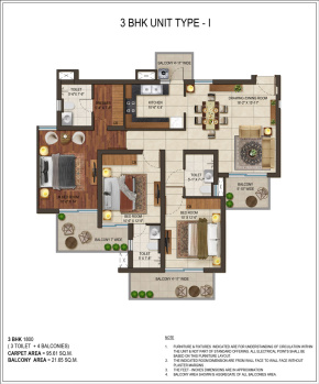 3 BHK Flats & Apartments for Sale in Sector 1, Greater Noida (1800 Sq.ft.)