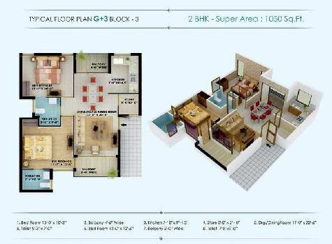 2 BHK Residential Apartments for Sale in kharar