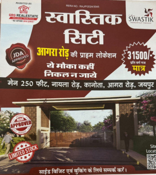 126 Sq. Yards Residential Plot for Sale in Agra Road Agra Road, Jaipur