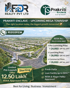 Commercial Lands /Inst. Land for Sale in Chaksu, Jaipur (305.54 Sq. Yards)