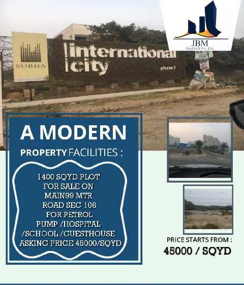 1400 Sq. Yards Commercial Lands /Inst. Land for Sale in Sector 106, Gurgaon