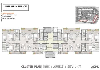 3 BHK Flats & Apartments for Sale in Yamuna Expressway Yamuna Expressway, Greater Noida (2759 Sq.ft.)
