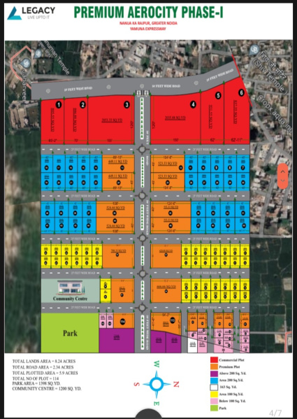 Property for sale yamuna expressway premium Aero city dankaur 100 gaj Plot 25 lac