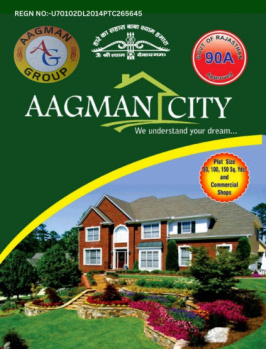 PLOT FOR SALE AAGMAN CITY KHATUSHYAM ALUDA 300 GAJ PLOT 19.50 LAC