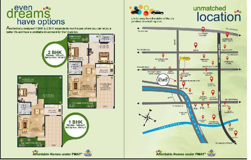2 BHK Individual Houses / Villas for Sale in New Jail Road, Lucknow (734 Sq.ft.)