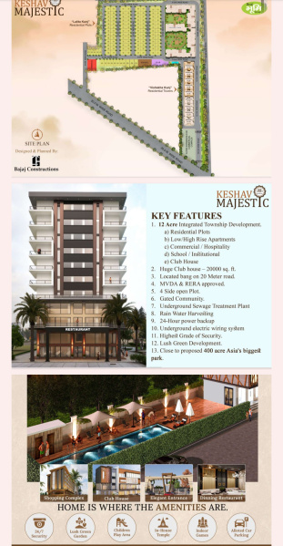 2 BHK Flats & Apartments for Sale in Vrindavan, Mathura (1040 Sq.ft.)